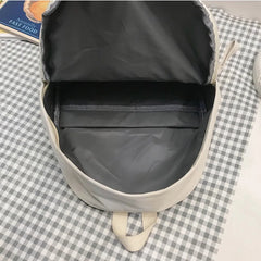 Solid Travel Backpack for Teenage Girls Nylon Shoulder Bags