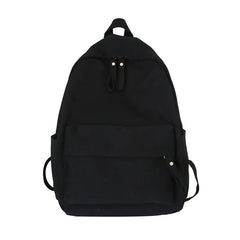 Solid Travel Backpack for Teenage Girls Nylon Shoulder Bags