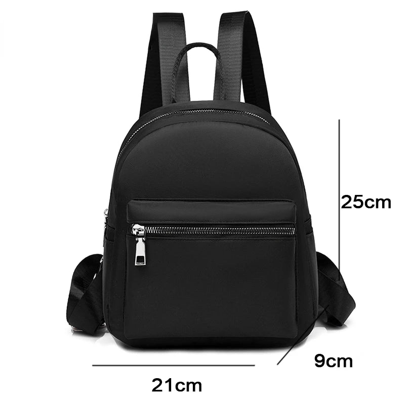 Waterproof Oxford Mini Backpack for Women Multi-Function School Bags