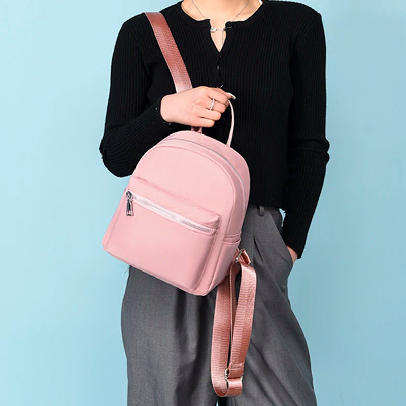 Waterproof Oxford Mini Backpack for Women Multi-Function School Bags