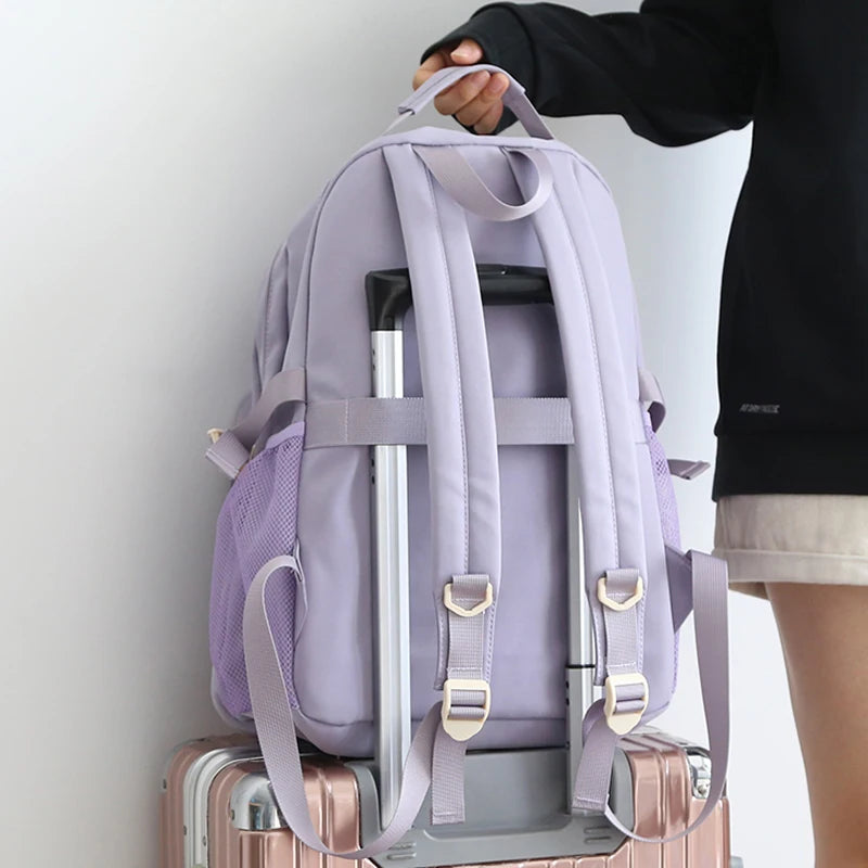 Waterproof Nylon Women Backpack - High Travel Bag