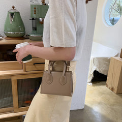 Solid Women Shoulder Handbag Small Totes Crossbody Bags PU Leather