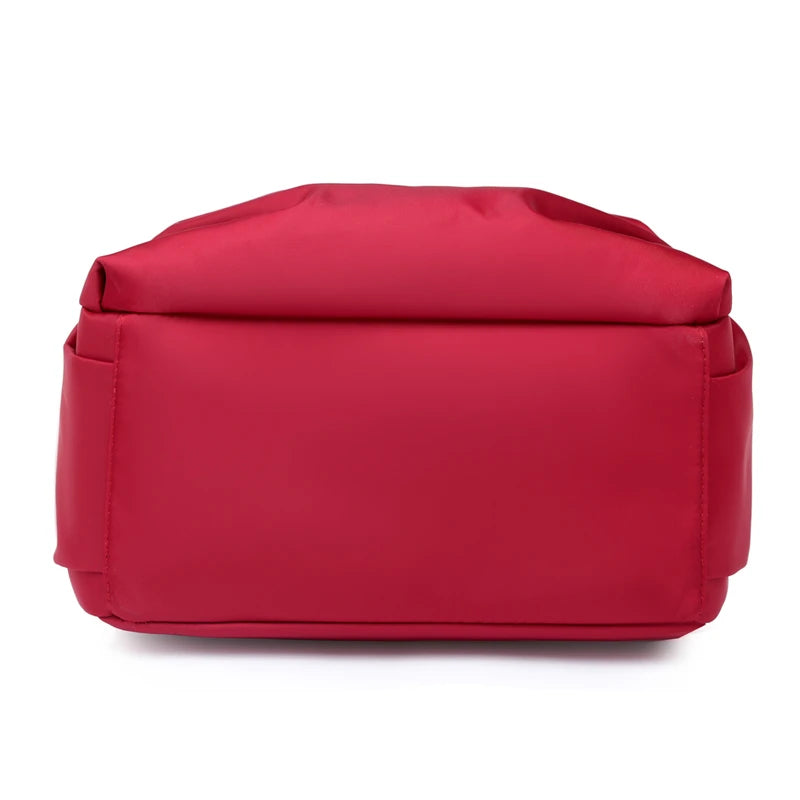 Red Women Backpack Travel Waterproof Shoulder Bags Large Capacity Rucksack