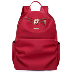 Red Women Backpack Travel Waterproof Shoulder Bags Large Capacity Rucksack