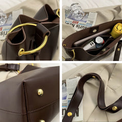 Solid Shoulder Bags Women Composite Bag Tender Totes Big Capacity Underarm