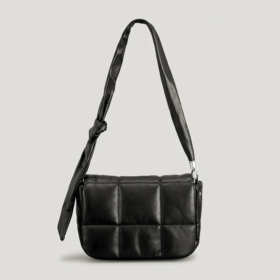 Winter Shoulder Crossbody Bag for Women Flap Tote Padded Handbag