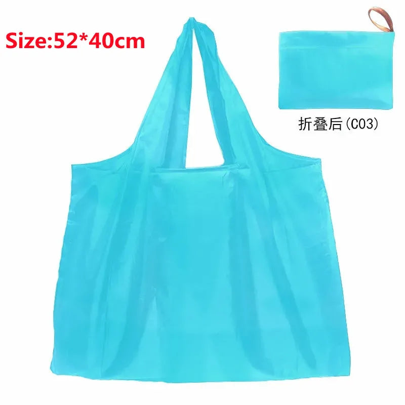 Solid Shopping Bag Women Large Tote Reusable Portable Shoulder Handbags