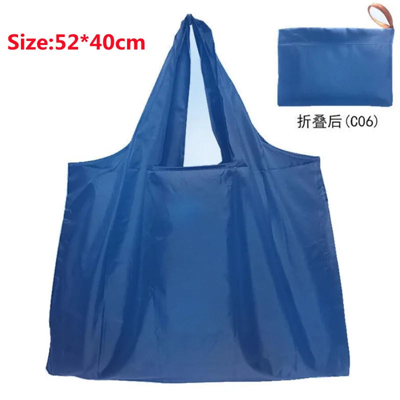 Solid Shopping Bag Women Large Tote Reusable Portable Shoulder Handbags