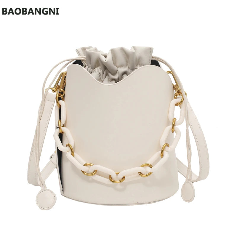Stylish Tote Bucket Bag PU Leather Women's Handbag