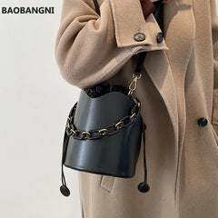 Stylish Tote Bucket Bag PU Leather Women's Handbag