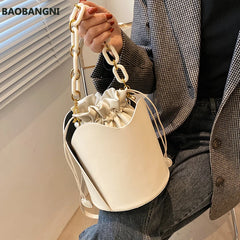 Stylish Tote Bucket Bag PU Leather Women's Handbag