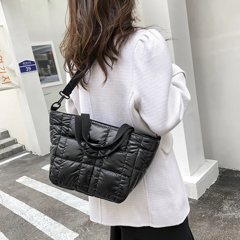 Space Cotton Pad Shoulder Bags Nylon Tote Bag Crossbody Bag