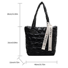 Quilted Winter Down Crossbody Bag Shoulder Bags Space Cotton Purses Sac