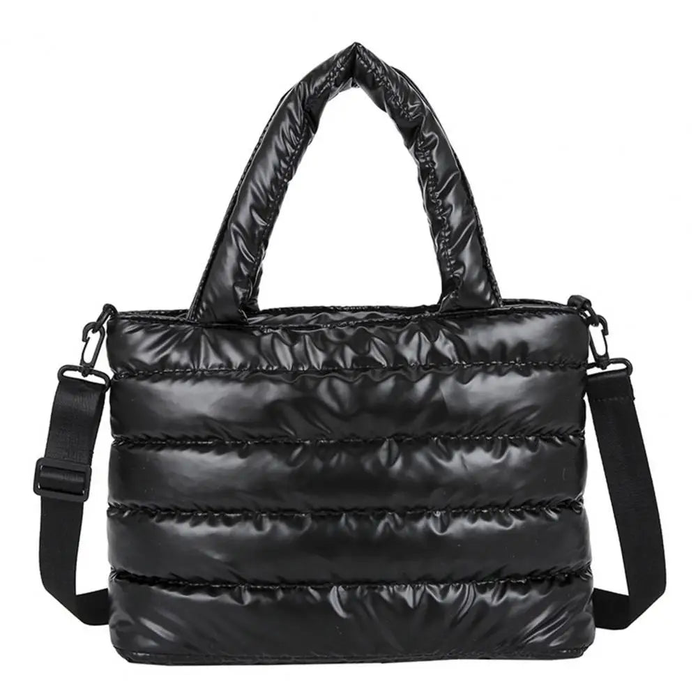 Quilted Puffer Padded Handbag Lightweight Messenger Bag for Outdoor