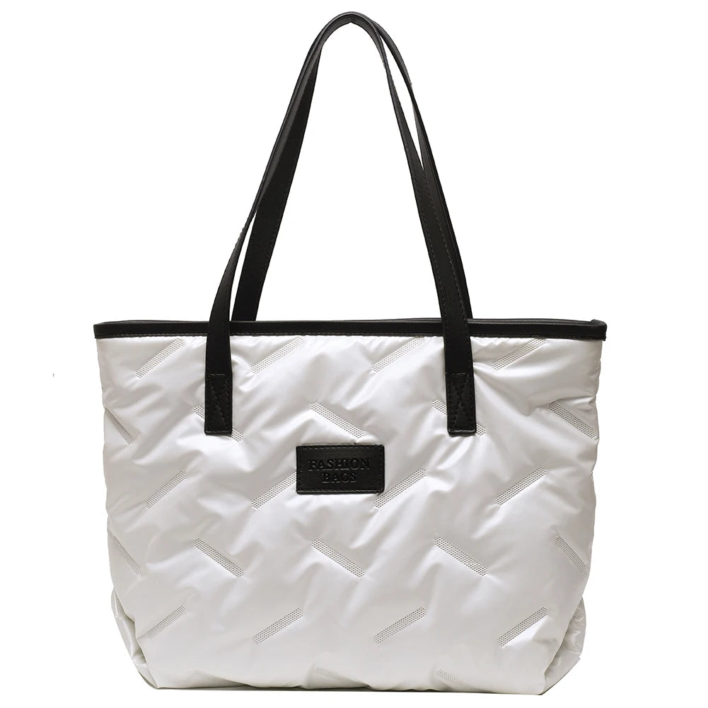 Winter Nylon Down Shoulder Bag for Women