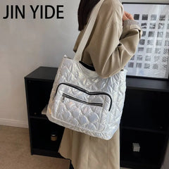 Winter Shoulder Bags Warm Tote Solid Shopper Handbags