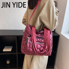 Winter Shoulder Bags Warm Tote Solid Shopper Handbags
