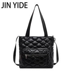 Winter Shoulder Bags Warm Tote Solid Shopper Handbags