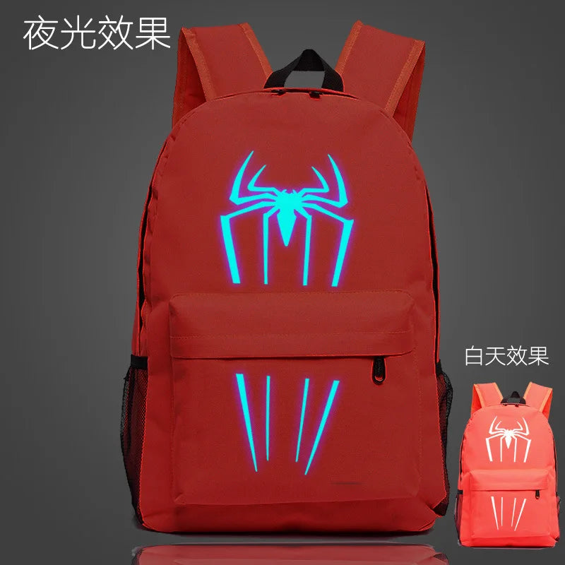 Spider-Man School Bag Luminous Laptop Backpack