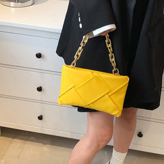 Women's PU Leather Crossbody Sling Bag Chain Shoulder Envelope Clutch