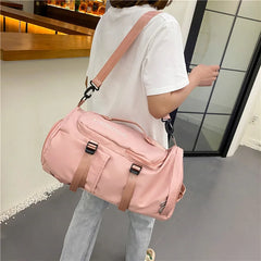 Women's Sports Travel Backpack Multi-pockets Handbag Tote Weekend Bag