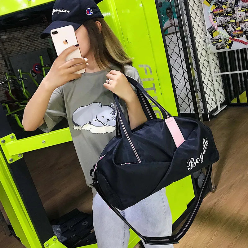 Sports Gym Bag Dry Wet Separate Shoe Position Training Yoga Large Capacity