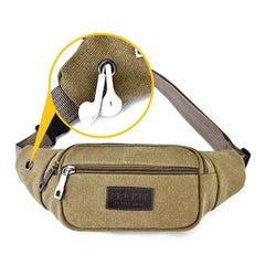 Canvas Hidden Anti-theft Waist Pack for Men Women