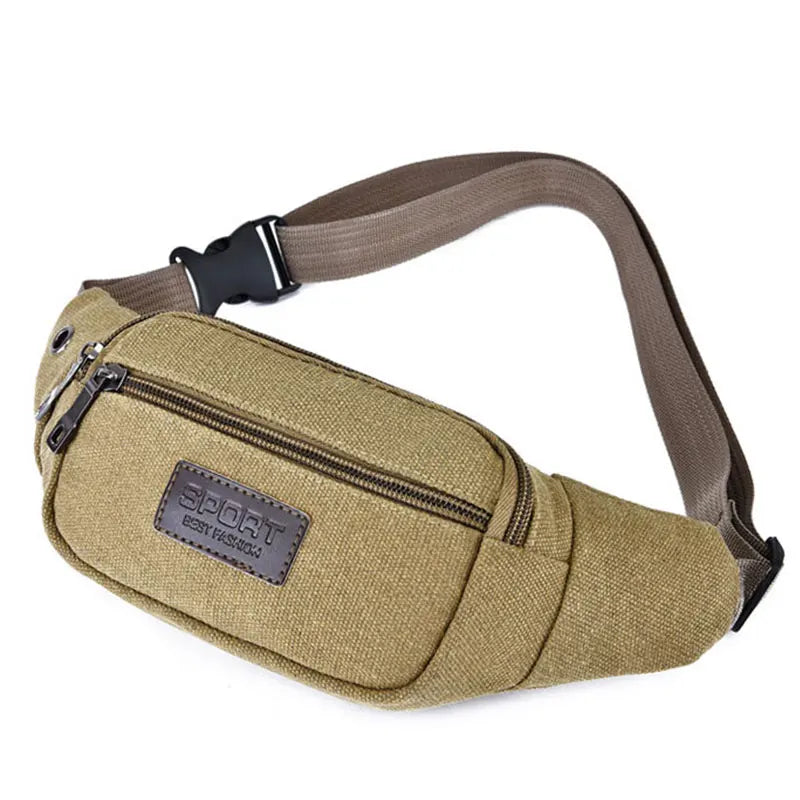 Canvas Hidden Anti-theft Waist Pack for Men Women