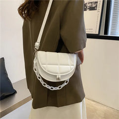 Spring Chain Shoulder Bag Crossbody Saddle Bag