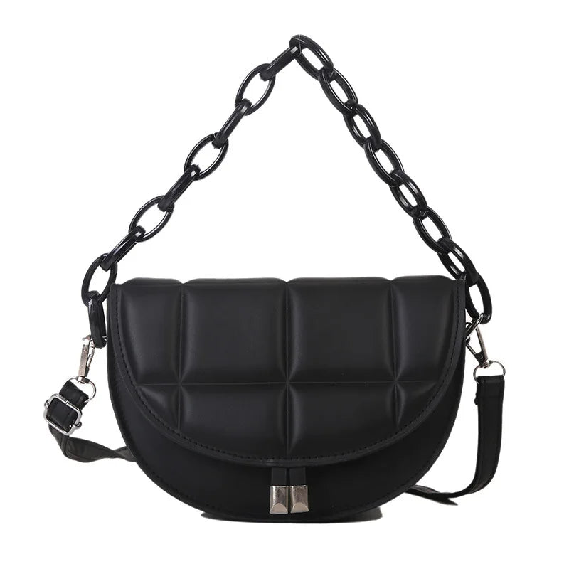 Spring Chain Shoulder Bag Crossbody Saddle Bag