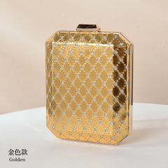 Spring Women Plaid Mini Evening Bag Red Purple Clutch Wedding Shoulder Bag