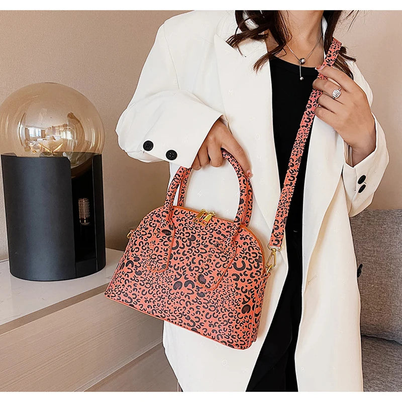 Leopard Crossbody Bag Spring Retro Versatile Handheld Bag