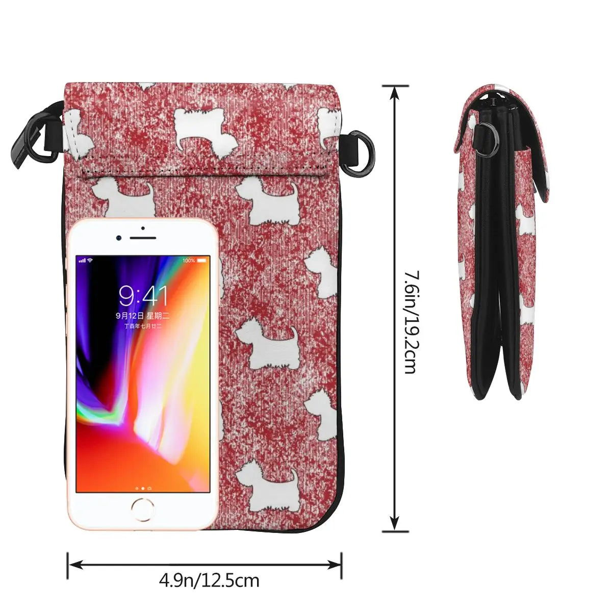 Mini Cross-body Mobile Phone Shoulder Bag PU Leather Female Westie Bag