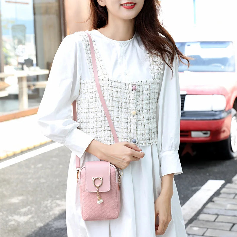 Woven Pearl Tassel Mini Cross-body Shoulder Bag
