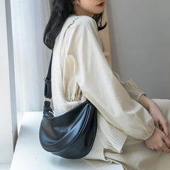 Spring Versatile PU Soft Leather Dumpling Bag for Female Students
