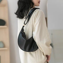 Spring Versatile PU Soft Leather Dumpling Bag for Female Students