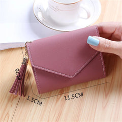 Lychee Pattern Women's Wallet with Heart Pendant