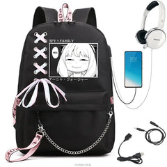 Spy x Family Anya Forger Backpack Lady Laptop Cartoon Girls Boys Travel