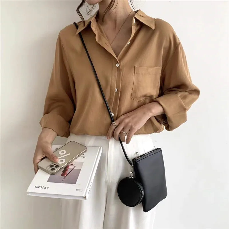 Mini Mobile Phone Bag for Girls PU Handbag