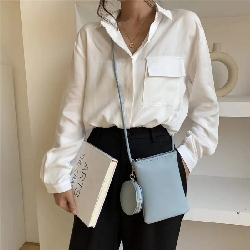 Mini Mobile Phone Bag for Girls PU Handbag
