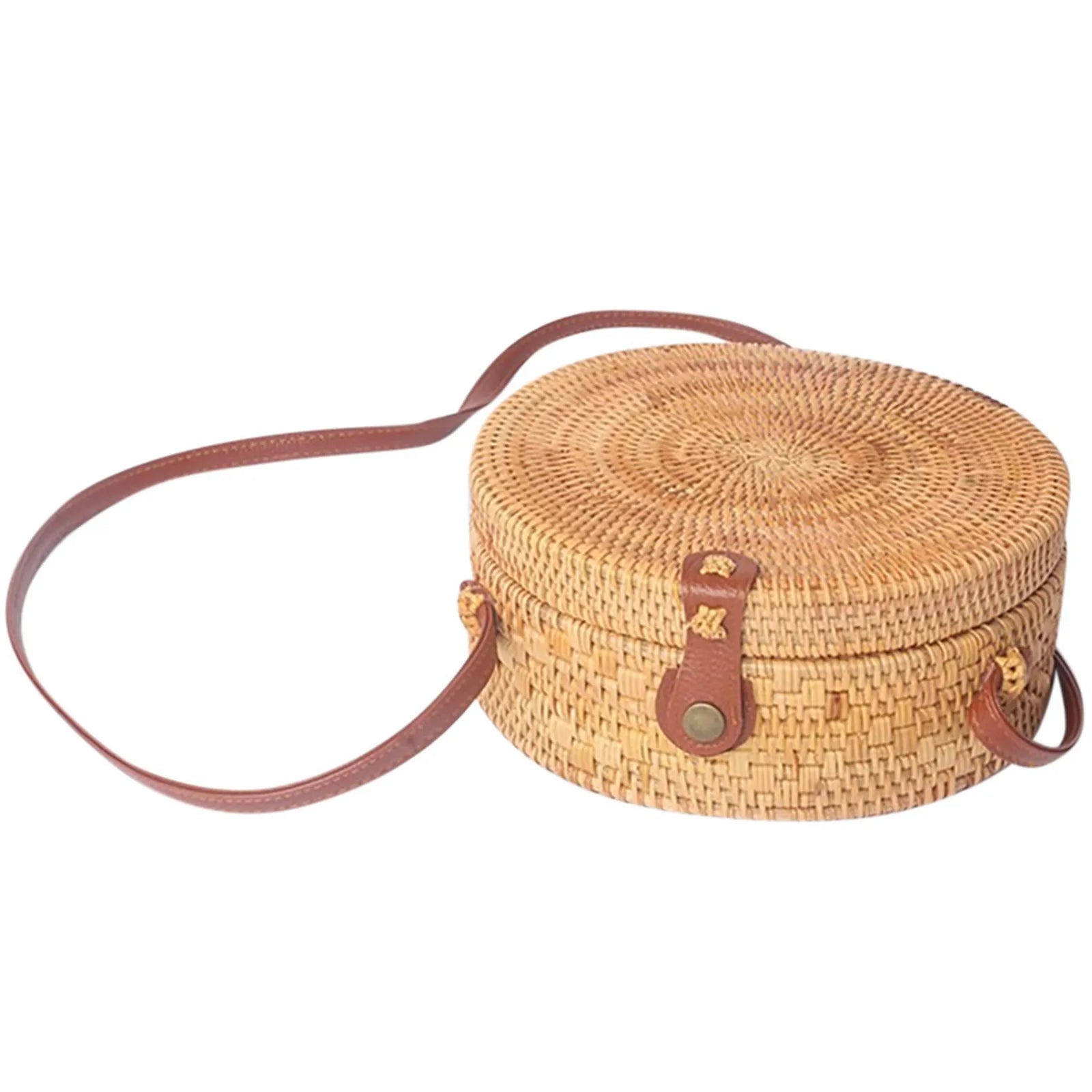 Woven Beach Circle Bohemia Handbag Straw Bag