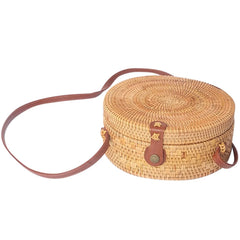 Woven Beach Circle Bohemia Handbag Straw Bag