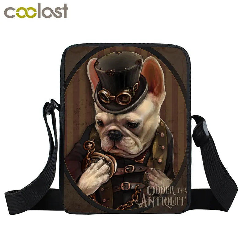 Steampunk Rottweiler Shoulder Dog Messenger Bag for Women
