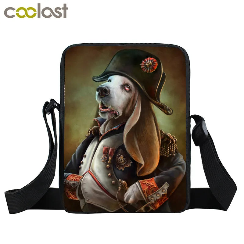 Steampunk Rottweiler Shoulder Dog Messenger Bag for Women