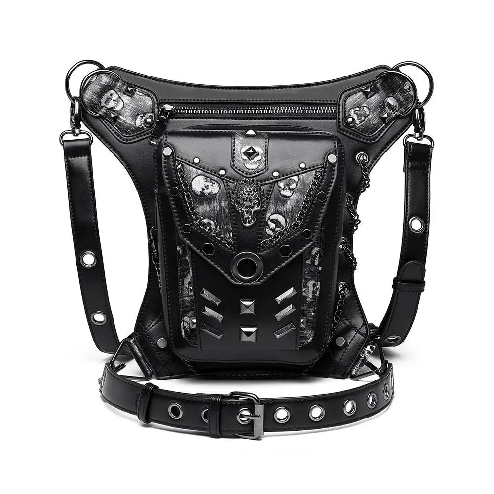 Steampunk Chain Bag Single Shoulder Messenger Waist Fanny Pack Purse Sac Banane
