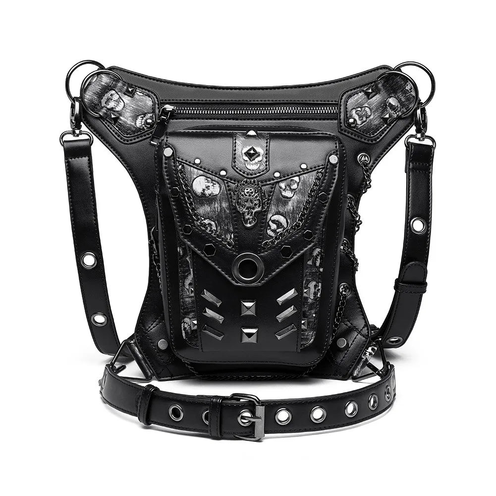 Steampunk Chain Bag Single Shoulder Messenger Waist Fanny Pack Purse Sac Banane