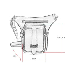 Steampunk Retro Waist Bag Gothic Messenger Bag