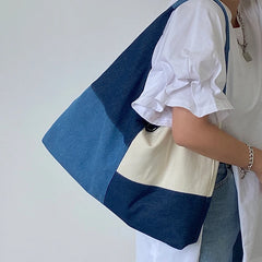 Canvas Women's Denim Shoulder Bag Large Casual Tote Bags