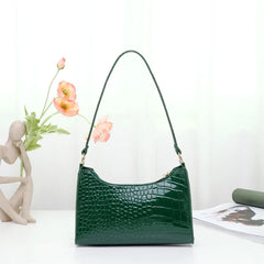 Stone Patent Crossbody Bag Women Small Handbag PU Leather Evening Bag