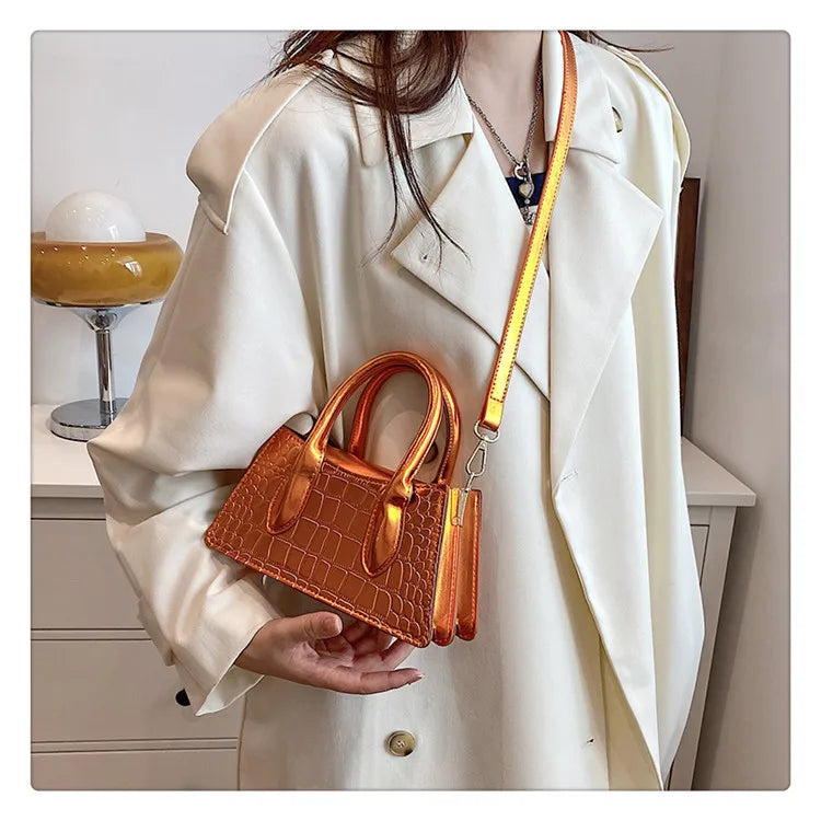 Stone Pattern Ladies Hourglass Shoulder Messenger Purses Fall Winter Handbags